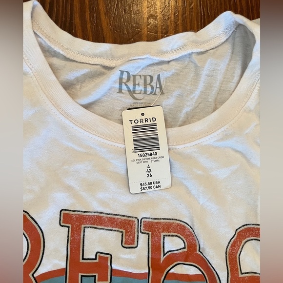 TORRID Reba McEntire Dip Dye T Shirt BNWT Plus Size - Picture 6 of 7